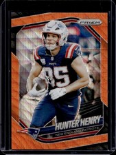 2025 Panini Prizm Hunter Henry Orange Wave #/65 Patriots