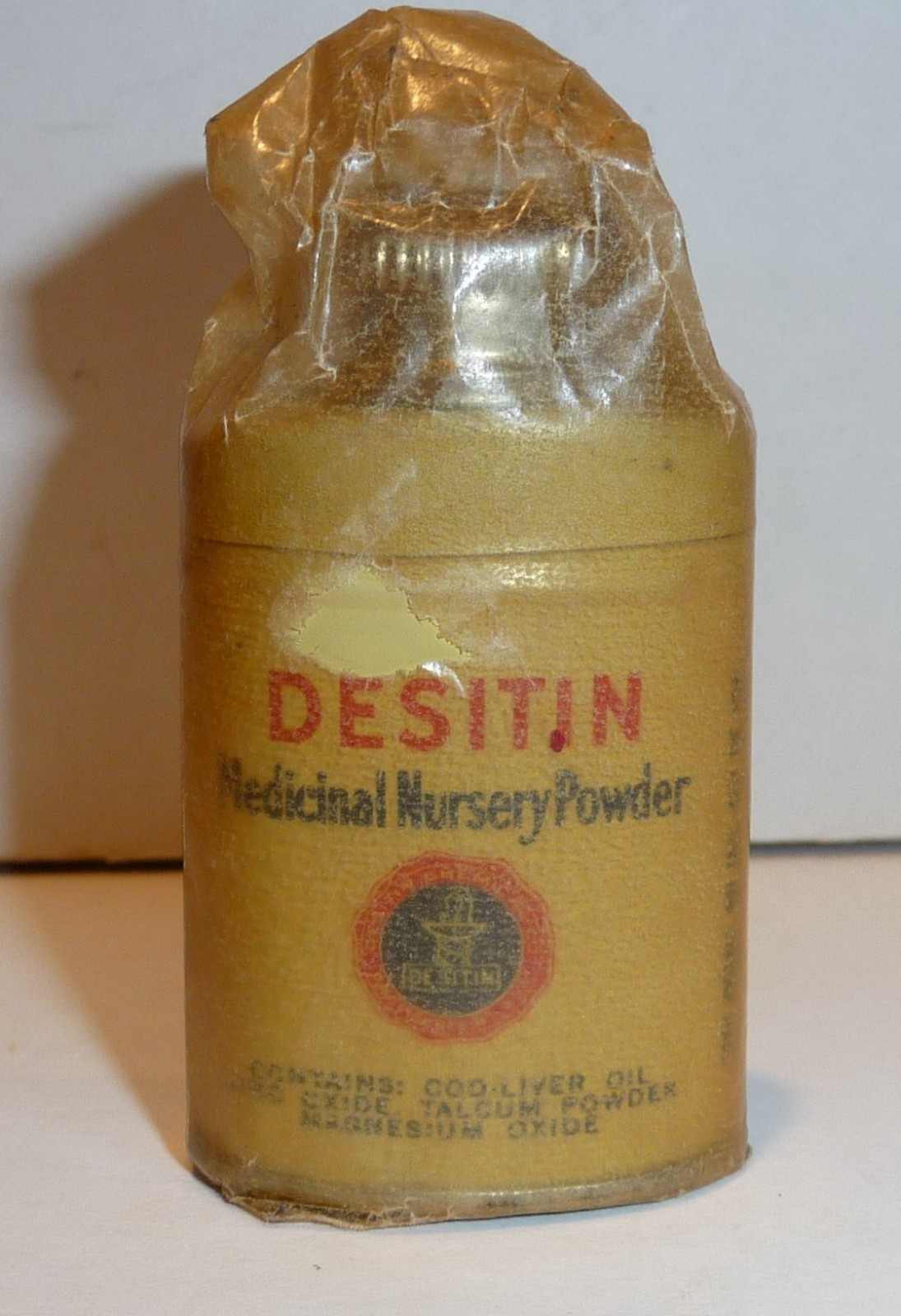 Rare Unopened Sealed Sample Tin Desitin Medicinal Nursery Powder 1940's-1950's