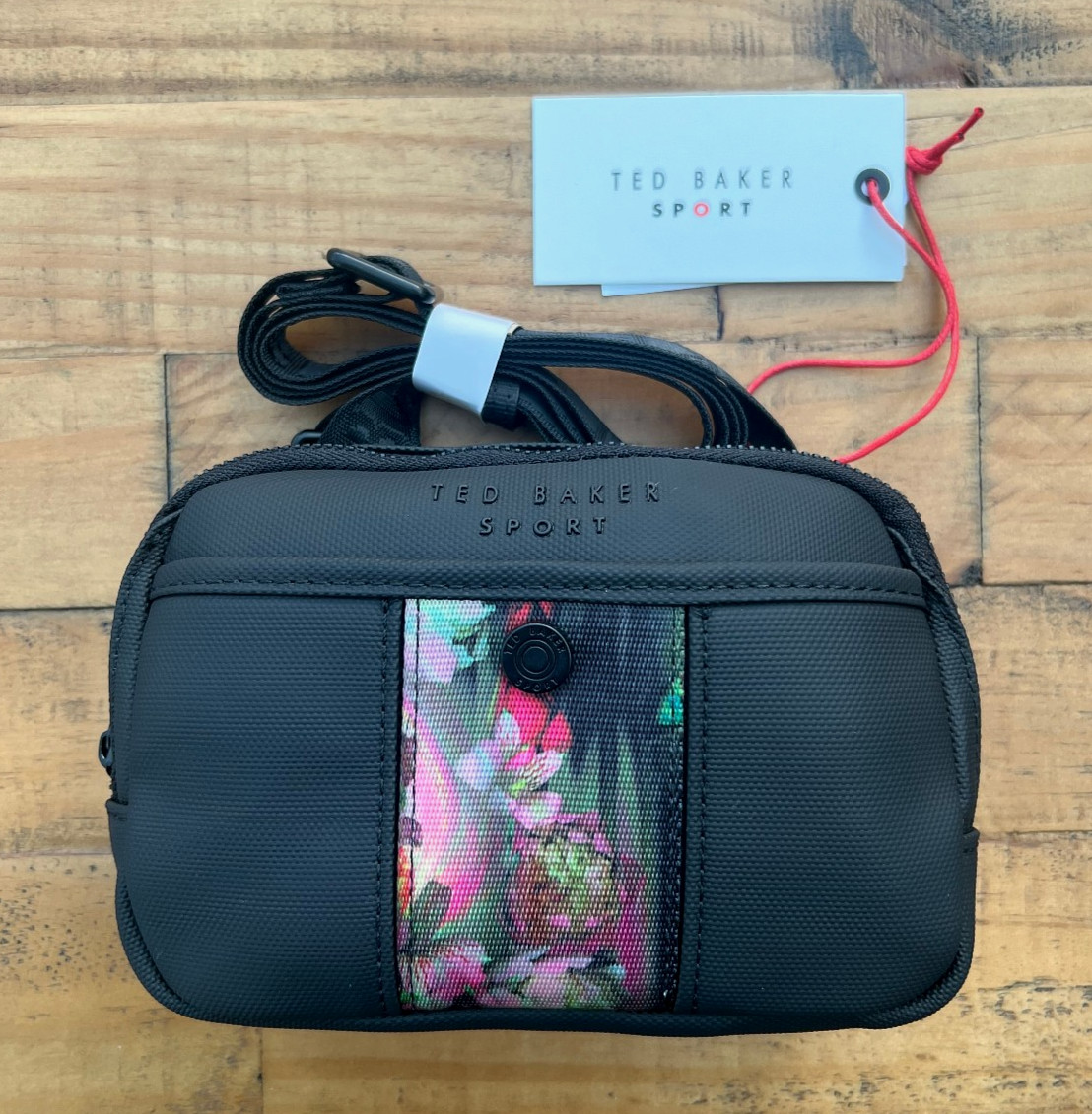 Ted Baker SERENA Negro Pequeño Bandolera Cartera Ajustable Bolso de Viaje £85