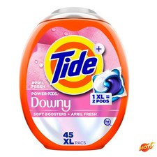 Tide Power PODS + Downy April Fresh Laundry Detergent 45ct 63oz