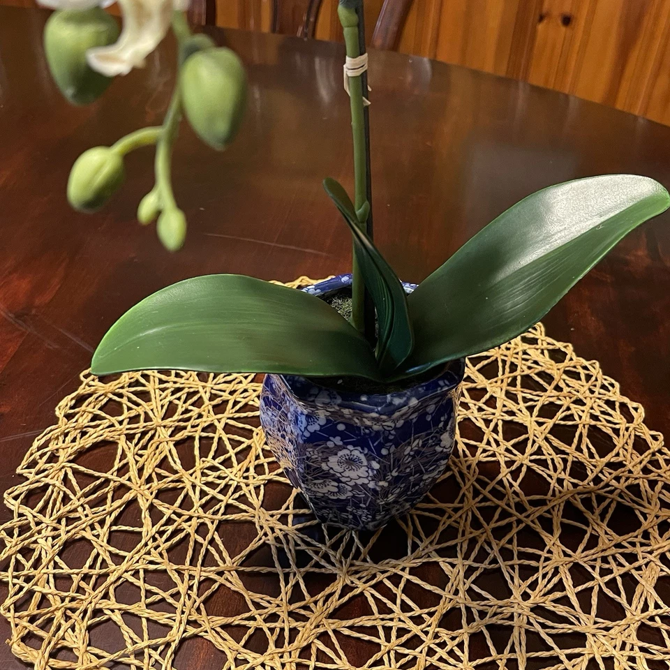 Реалистичные искусственные растения орхидея полностью горшечные высота 15 дюймов - Изображение 4 из 4