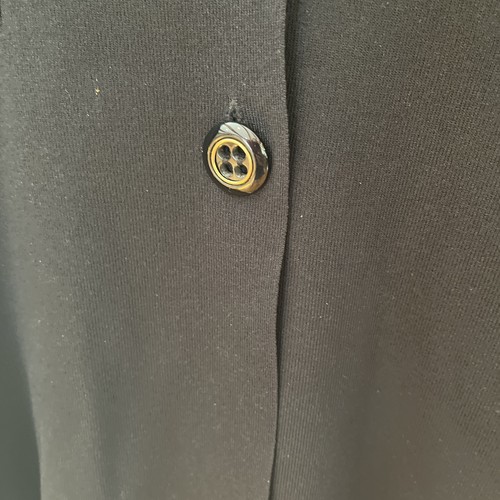 Maglione cardigan donna cavo e calibro 2x nero bottoni, colletto, pieghe - Foto 3 di 6