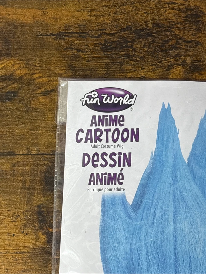 Peluca de dibujos animados de anime inspirada en Dragon Ball Z azul Foto 2 de 3