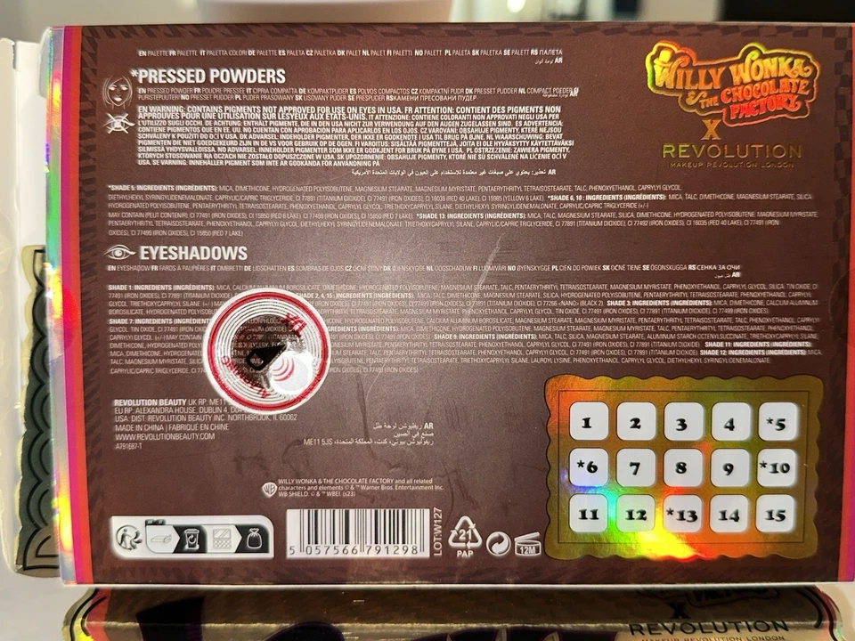 Wonka Golden Ticket Revolution Makeup Eye Shadow Pallet Brand New - Image 3 of 4