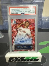 2024 Bowman Draft Chase Burns Red Auto #/5 PSA 10 Sapphire Selections RC Reds