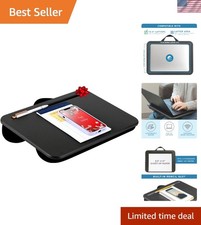 Durable Black Lap Desk with Cushioned Comfort - Perfect for Work or Leisure