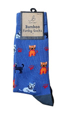 Damen Funky Bambus Socken - Crazy Cats