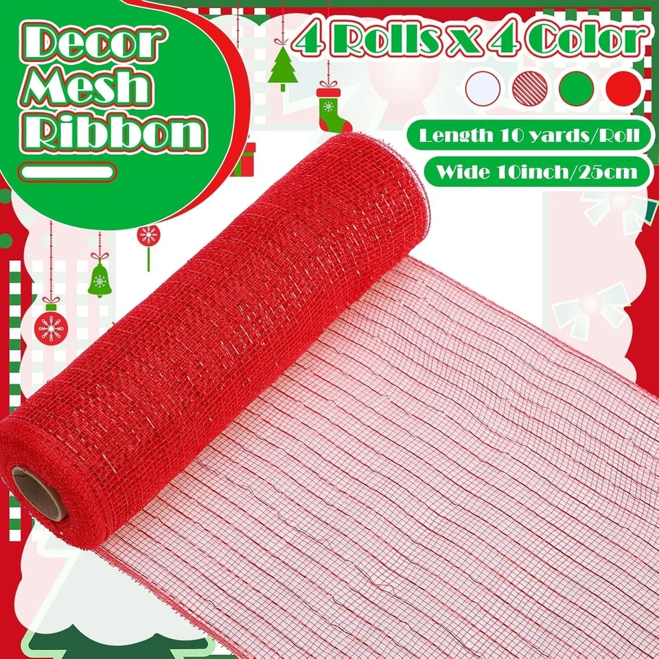 Holiday Ribbon Bundle - Metallic Mesh & Burlap - Image 4 of 4