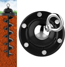 Eurmax 360  Swivel Pet Tie Out Stake Dog Anchor Heavy Duty  1-Pack  Black  