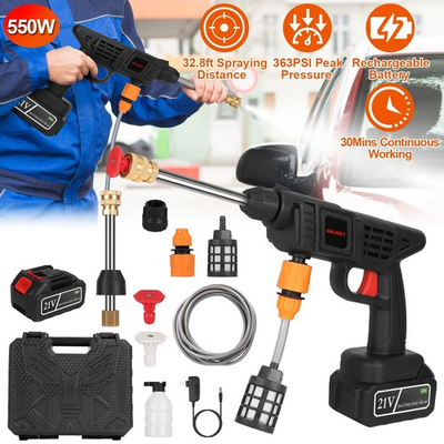#ad Cordless Electric High Pressure Washer Gun 363 Psi Portable Power Car Cleaner $44.50