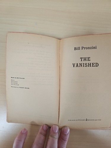 Bill Pronzini / THE VANISHED 1973 - Foto 3 di 4
