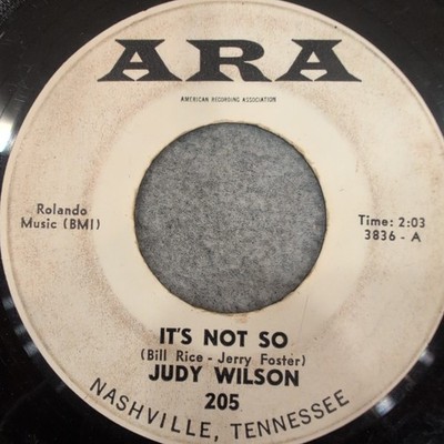 Judy Wilson It's Not So / From My Point of View ARA 205 Nashville 45 RPM Vinyl