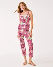 NWT Lilly Pulitzer 27" Michelle High Rise Crop Pant Coconut Shine Your Bright...