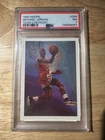 1990-91 NBA HOOPS Art Card Team Checklist Michael Jordan #358 PSA 7