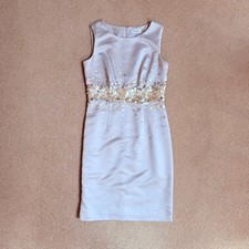 Calvin Klein Paillette Sleeveless Satin Sheath Dress Embellishment Women 6