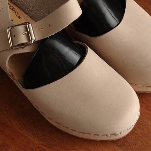 Lotta From Stockholm Heels WMS SZ EU 37 US 6.5-7 Beige Highwood Mary Jane Clog - Picture 5 of 18
