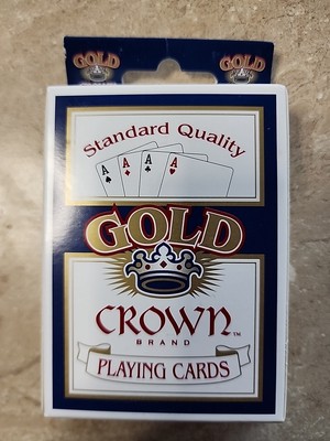 Crown Brand Playing Cards, Blue, New, In Box