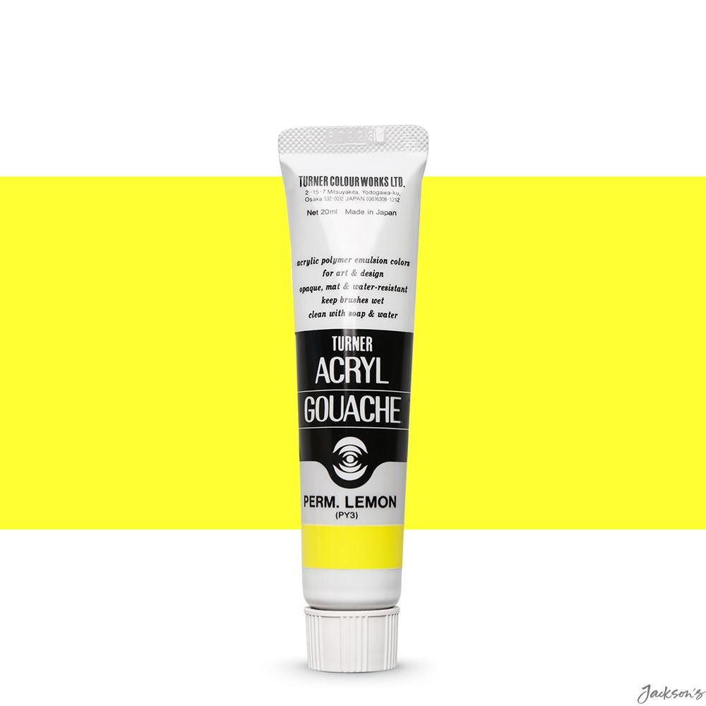 Turner Acryl Gouache Paint Acrylic 20ml Permanent Lemon 10 For Matte Artwork