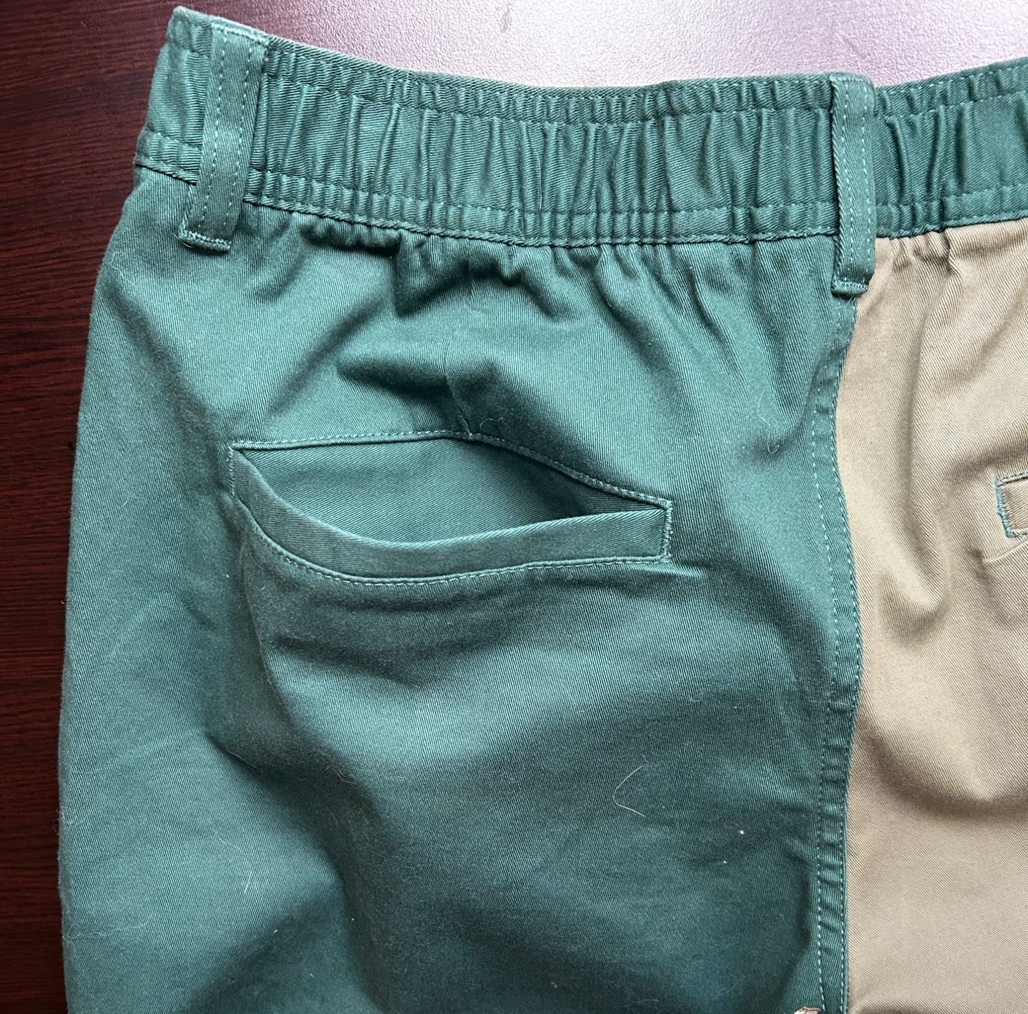 Petals Cargo Pants Size Large Patchwork Green Mul… - image 8