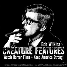 Bob Wilkins Creature Features Horror Host Oakland KTVU 2 Monster Shirt NFT349