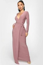 Fashion Nova Vivi Maxi Wrap Dress In Size XS Brand New With Tags