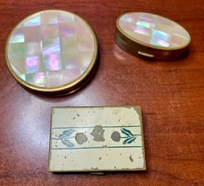 3 Vintage Makeup Cases/ Compacts 2 Max Factors and One Unique Brand.