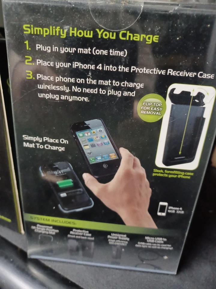 Sistema de carga inalámbrico completo Powermat para iPhone 4 sellado Foto 2 de 2