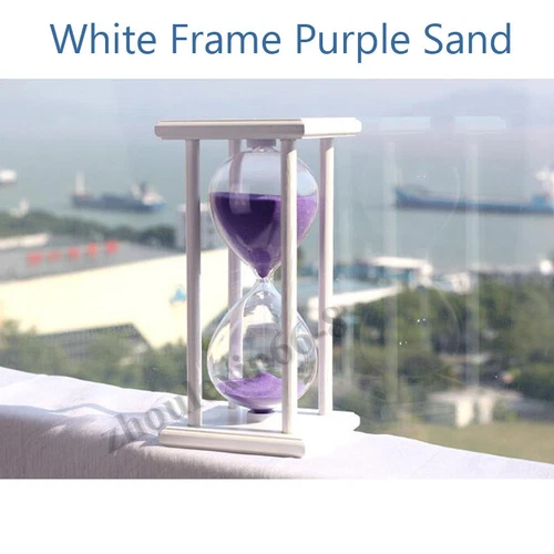 15/30/45/60 Min Holz Glas Sanduhr Sand Timer Uhr Home Office Dekor Geschenke - Bild 7 von 22