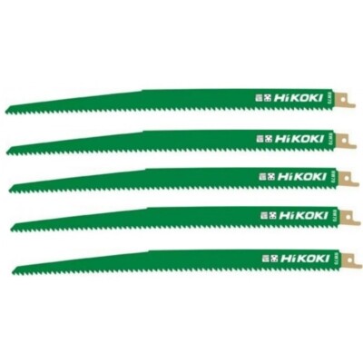 HiKoki 5x Säbelsägeblätter 305/1,25 mm Holz PVC (752031) RW70