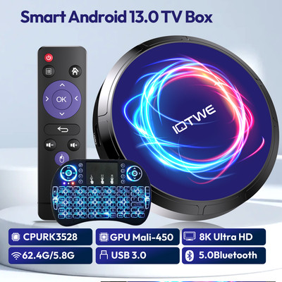 8K Smart Internet TV BOX Android13 4G 128GB HDR Quad-Core 5G WIFI Media Player