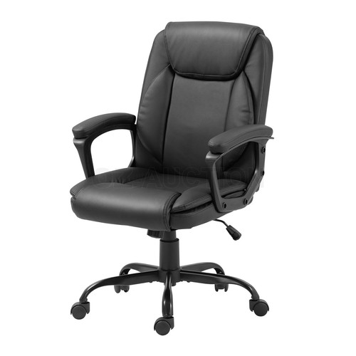 NEADER Ergonomic Office Chair Computer Executive Armchair Adjust Swivel PU Black - Picture 9 of 9