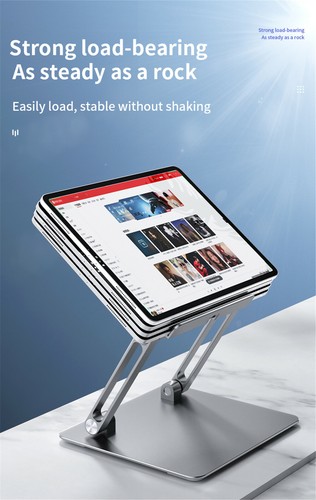 Ergonomic Laptop Stand For Desk Adjustable Height Laptop Riser Phone Holder - Picture 7 of 12