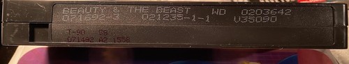 Beauty and the Beast (VHS, Disney#1325, Clamshell, "RARE", 1992) - Picture 3 of 4