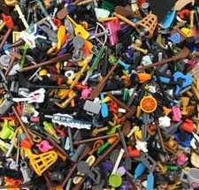 LEGO LOT OF 50 MINIFIGURE ACCESSORIES RANDOMLY PICKED HOLDABLE ITEMS HUGE MIX