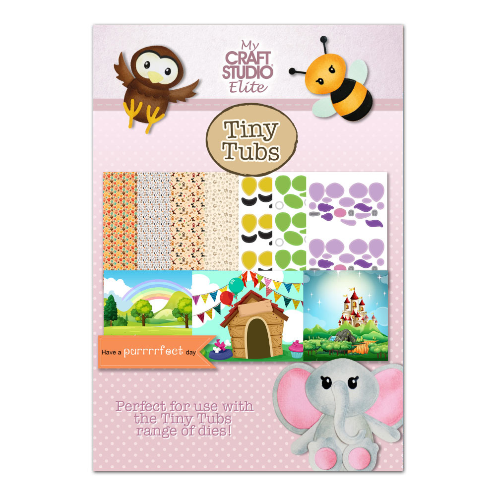 Tattered Lace TINY TUBS CD ROM My Craft Studio Elite - Includes Backgrounds etc