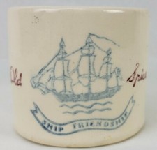 Vtg 1930's Very Early Old Spice Shaving Mug Shulton Ship Friendship Ceramic A3