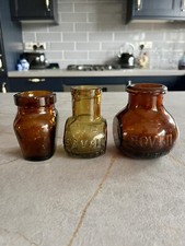 Vintage Bovril and OXO Glass Jars/Bottles 4oz 8oz