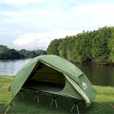 1 Person Portable Camping Cot Tent Sleeping C...