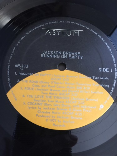 Jackson Browne-Running On Empty-LP-Asylum-Sleeve-W/ Insert-Vinyl Record-VG+ - Bild 7 von 7