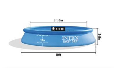 NEW Intex Easy Set 10' x 24'' Inflatable Circular Vinyl Swimming Pool