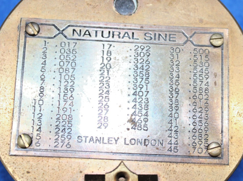 Vintage Stanley London Natural Sine Brass Nautical Compass 3" Antique - 第 4/20 張圖片