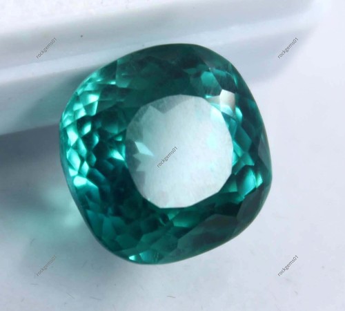 Zaffiro Montana Naturale 9 Ct Verde Bluastro Taglio Cuscino Pietra Preziosa Sciolta CERTIFICATO - Foto 2 di 6