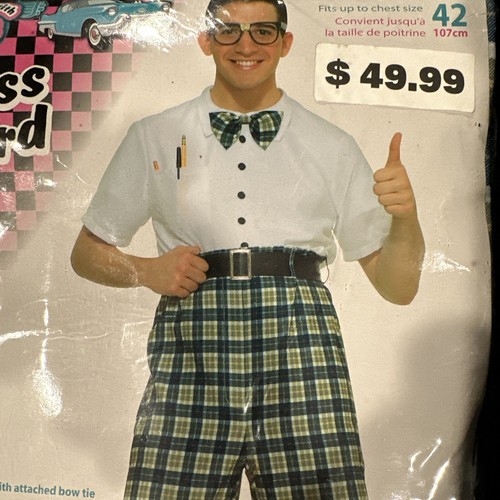 CLASS NERD FLIRTIN' WITH THE 50'S ADULT HALLOWEEN COSTUME SIZE STANDARD - Picture 5 of 5