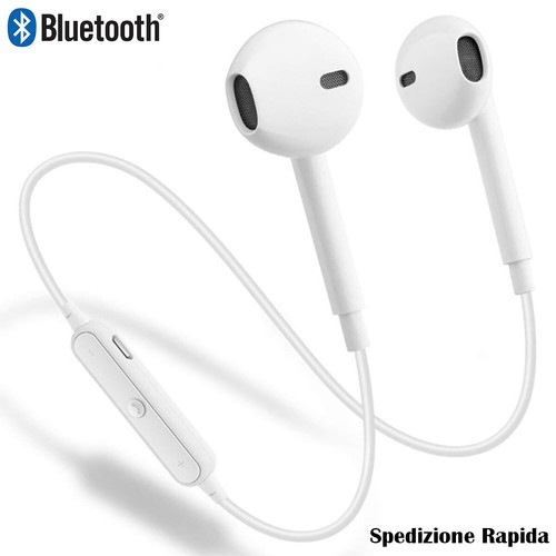 Auricolari Bluetooth Vers. 4.1 Stereo Sport Cuffie Wireless Microfono  Bianco J11 | eBay