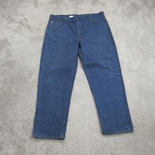 Carhartt FR Mens 42X32 Straight Leg Jeans Denim Five Pockets VG A