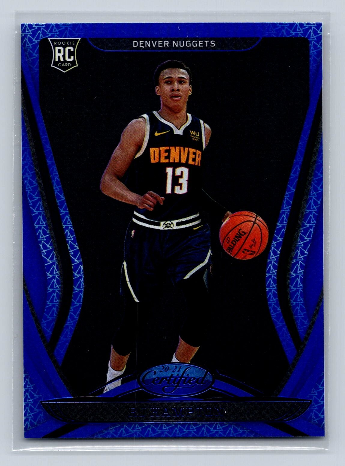RJ Hampton 2020-21 Panini Certified Blue RC #177 Denver Nuggets