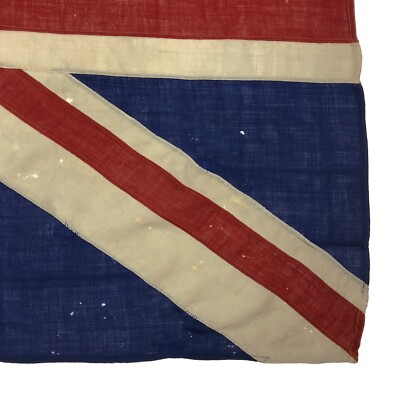 Vintage Wool Sewn Union Jack Flag Cloth United Kingdom Nautical