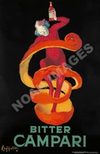 Bitter Campari vintage citru liquor Cappiello ad poster repro 16x24