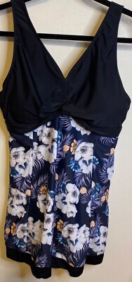 NEW Summer Mae Swim Dress Built-In Boy Shorts One-Piece Floral Modest Women XL