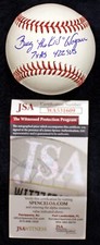 BILLY WAGNER THE KID + 7 X AS + 422 SAVES INSC SIGNED AUTO STAT BASEBALL JSA COA